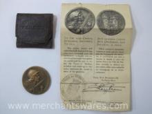 Verdun Bronze Medal, On Ne Passe Pas, 21 Fevrier 1916, in Pouch with Info
