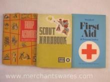 Three Vintage Boy Scout Books including Troop Activities BSA (1962), Scout Handbook BSA (1972) and