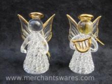 Two Spun Glass Angel Ornaments, 2 oz