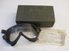 Vintage Military Goggles 8465-161-4068, Omnitech Inc, in original box, 10 oz