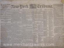 New-York Tribune September 6 1962 Civil War Era Newspaper: The War in Virginia Updates and more