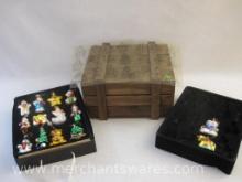 Thomas Pacconi Classics 2002 Collection Crate of Glass Christmas Ornaments, incomplete set (see