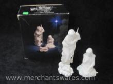 Avon Nativity Collectibles Holy Family Set of Three Porcelain Figurines in Original Box, 1981, Baby