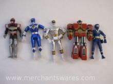 Five Assorted Power Rangers Action Figures, 9 oz
