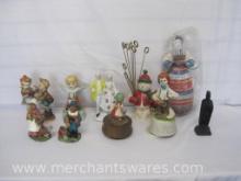 Assorted Figurines, Musical Rotating Figures, Ceramic Victorian Couple and others