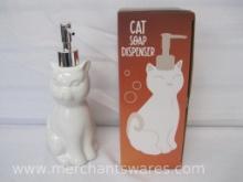 Cat Lady Box Ceramic Cat Soap Dispenser