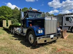 KENWORTH DAY CAB TRACTOR AND LOWBOY TRAILER