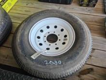 2080 - ABSOLUTE - ST235/80R16 TIRES AND 8 LUG RIM