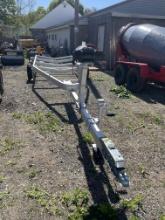 Tri Axle 27' Boat Trailer with Traveler Electric Winch (No Fenders NO Bunks NO Rollers)(NO TITLE)