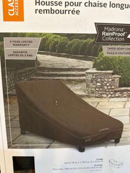 NIB Classic Accessories Veranda Water-Resistant 78 Inch Patio Day Chaise Lounge Chair Cover