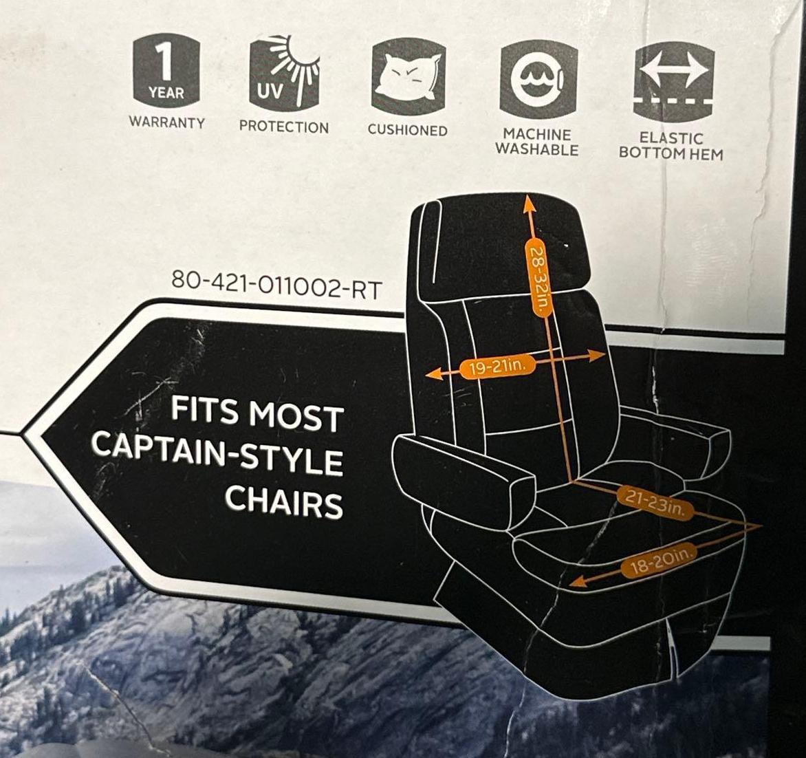 NIB RV Captain Seat Covers 2pack