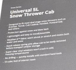 NIB Classic Accessories Universal SL Snow Thrower Cab