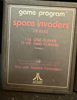 Vintage Atari 2600 Games classic Space Invaders, Defender and Casino