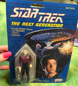 6- 1988 NIP Star Trek The Next Generation Action Figures