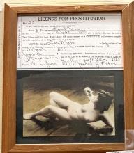 Framed License for Prostitution Lisa Marie- Novelty Item