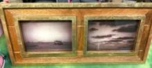 Double Picture Frame with gelatin emulsion producing a Romanic images