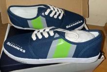 NIB Limited Edition Custom Seahawks Shoes from the Bradford Exchange size 9.5