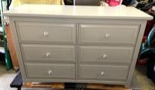 6 Drawer Graco Dresser 50" x 33" (Gray Color)- In good Condition
