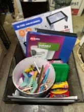 Office/ School Supplies- including Hands free magnifier, Pens, Notepads etc