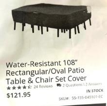 Rectangler/Oval Patio Table/Chair Cover 108"- New Out of Box