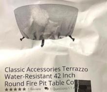 Round Fire Pit Table Cover 42"- New Out of Box