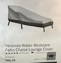 Patio Chaise Lounge Cover- New Out of Box
