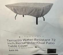 Terrazzo Rectangular/Oval Patio Table Cover 72"- New out of Box