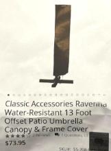 13ft Offset Patio Umbrella Canopy and Frame Cover- New Out of Box