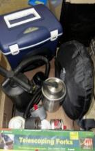 Camping Lot- AM/FM Cooler, Thermos, Lantern and more