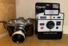 VTG Contaflex 35mm Camera- working and New Polaroid Land Camera Puzzle
