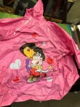 2006 Nick Jr. Bershire Fashions Dora & Boots Kids rain Jacket one size