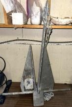 Galvanized Fluke Style Anchor 18lbs and 12' Chain - 24" x 31"