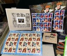Unused Disney, Harry Potter and more Stamps