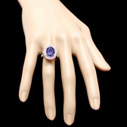 14k Gold 5.00ct Tanzanite 0.70ct Diamond Ring