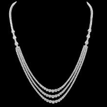 18k White Gold 12.90ct Diamond Necklace