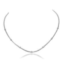 18K White Gold 9.53cts. Diamond Necklace