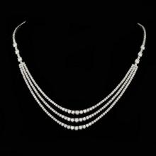 18k White Gold 12.60ct Diamond Necklace