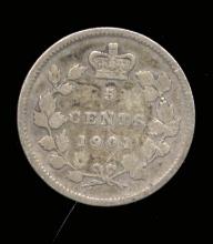 1901 ... Silver 5 Cent Coin ... Canada