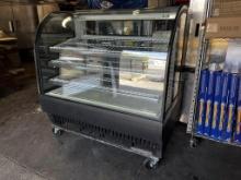 True 48" Curved Glass Refrigerated Bakery Display Case