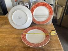 10.75" Mikasa Parchment Rouge Fine China Ceramic Dishes