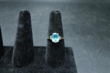 10k Yellow Gold Ring with Blue Topaz