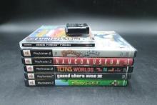 6 Play Station Games And ! Nintendo Jumper Pak