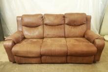Suede Electric Reclining Sofa
