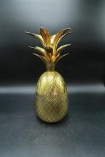 Brass Pineapple Covered Dish