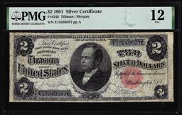 1891 $2 Windom Silver Certificate Note Fr.246 PMG Fine 12