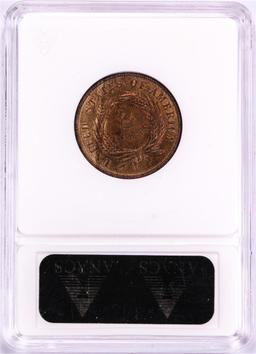 1870 Shield Two Cent Piece Coin ANACS MS63RB