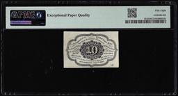 1862 First Issue 10 Cent Fractional Currency Note Fr.1242 PMG Choice About Unc 58EPQ