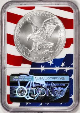 2021 Type 2 $1 American Silver Eagle Coin NGC MS70 Early Releases Flag Core