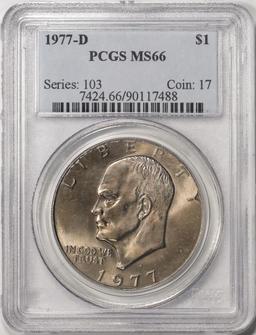 1977-D $1 Eisenhower Dollar Coin PCGS MS66