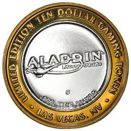 .999 Fine Silver Aladdin Resort & Casino Las Vegas $10 Limited Edition Gaming Token